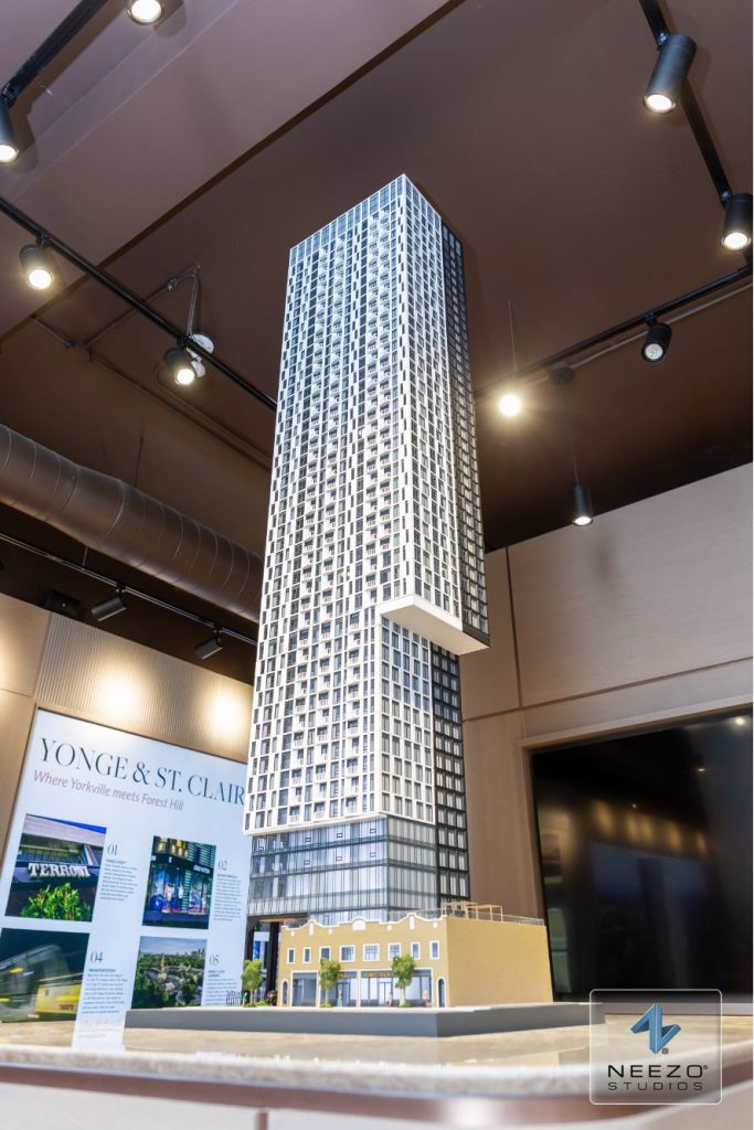 Ultra-luxury architectural scale model tower in New York by USA scale model maker NEEZO Studios