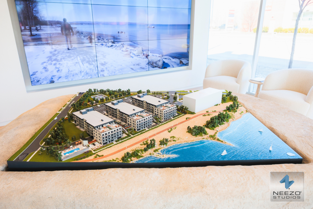 Highly-detailed architectural scale model for sales gallery by North America's leading model maker NEEZO Studios