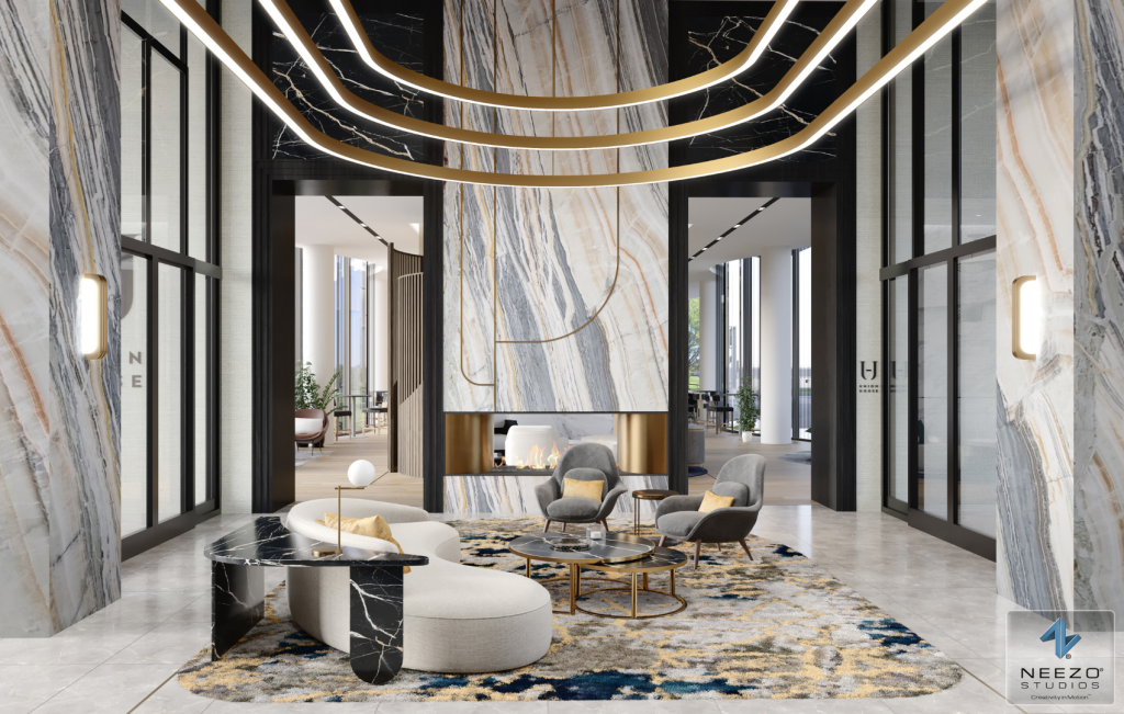 Architectural interior rendering for real estate launches created by NEEZO Studios