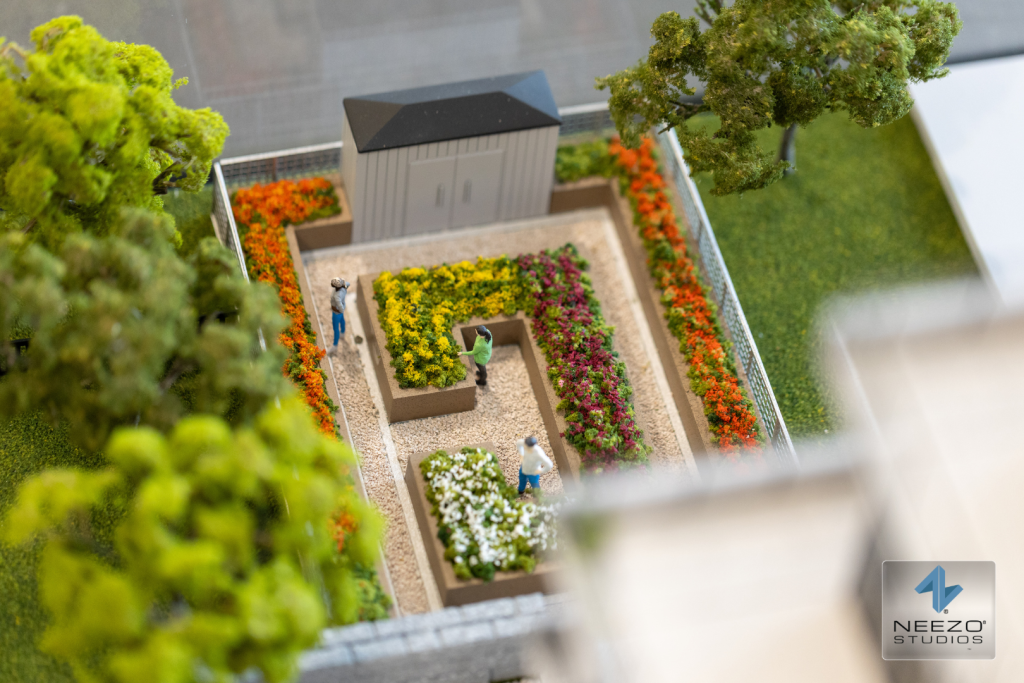 Custom architectural scale model created for Paradigm Stoney Creek presentation center by North America's leading scale model maker NEEZO Studios