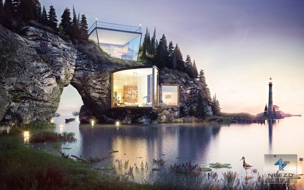 Architectural exterior rendering for real estate launches created by NEEZO Studios