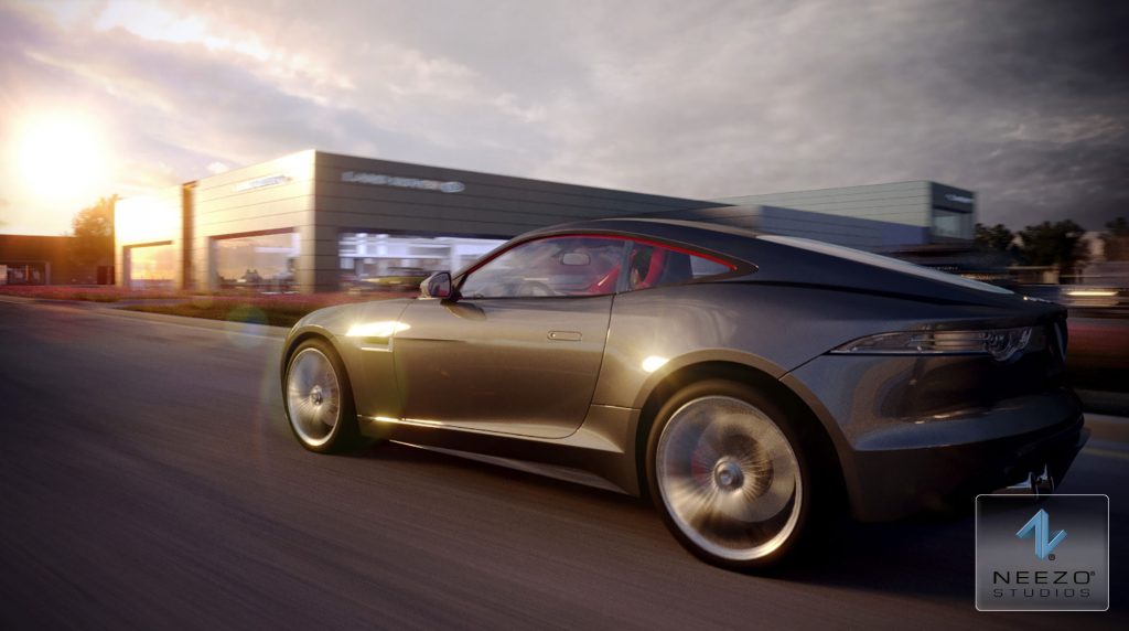 Car rendering jaguar by rendering and animation studio NEEZO Studios