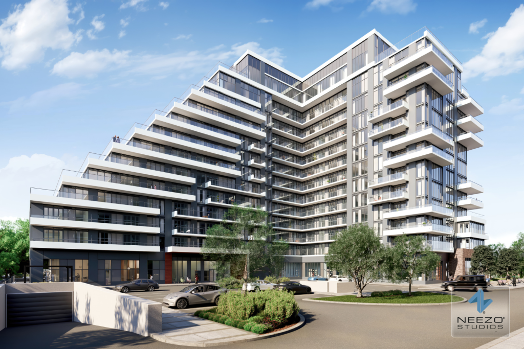 Luxury condominium rendering created by NEEZO Studios for Paradigm Stoney Creek