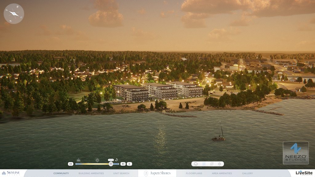 Interactive 3D community exploration using LiveSite® Community at Aspen Shores