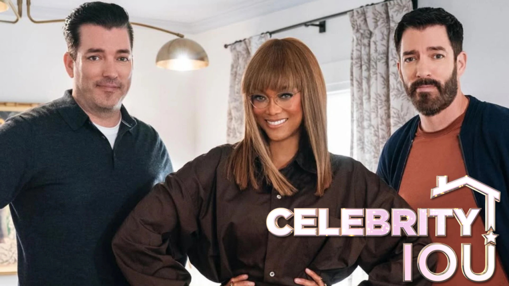 Tyra Banks on Celebrity IOU with Drew Scott and Jonathan Scott HGTV