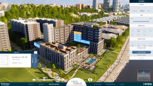 LiveSite® condo unit search interface used in Toll Brothers City Living’s Vista Pointe project.