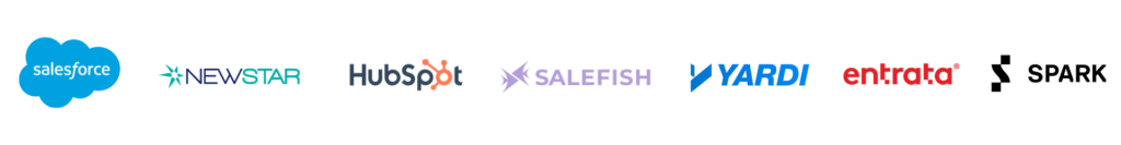 LiveSite® 3D real estate sales and marketing software integration with crm and cms salesforce, hubspot, salefish, newstar, entrata, spark re, yardi