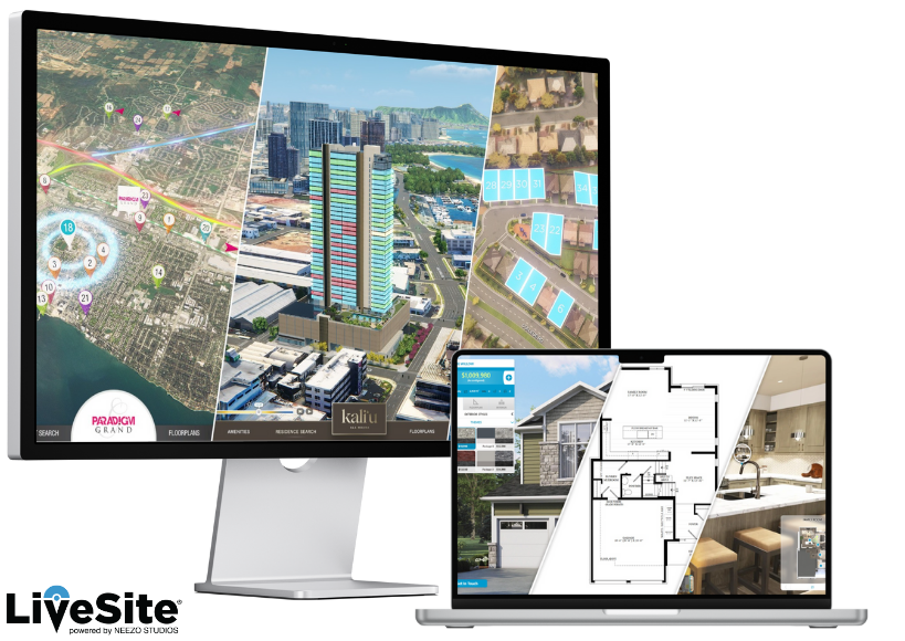 LiveSite® 3D real estate sales software for sales galleries and online sales around the world