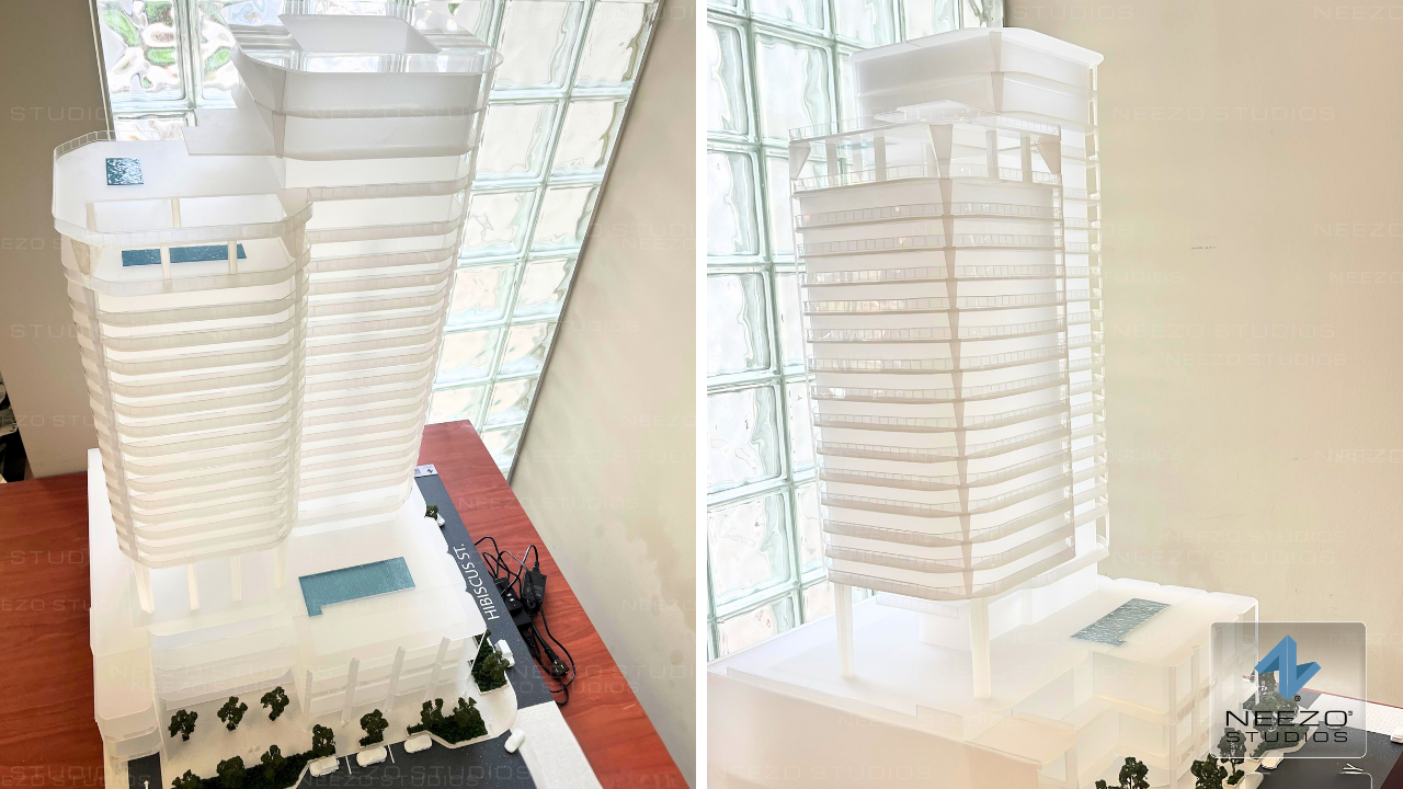 NEEZO Studios scale model for Banyan Tree Residences West Palm Beach Florida