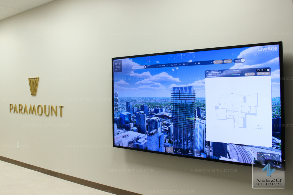 LiveSite® 3D sales gallery digital twin presentation gallery software for preconstruction and rental, paramount nashville