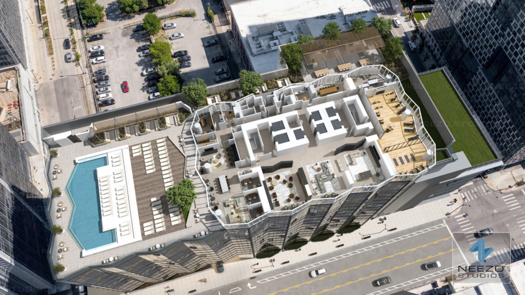 luxury architectural real estate dollhouse rendering by leading render studio NEEZO Studios