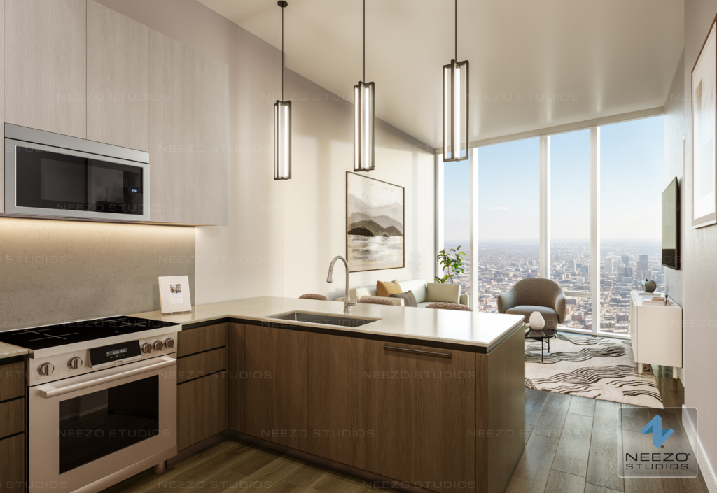 luxury architectural real estate rendering by leading render studio NEEZO Studios