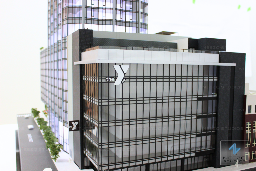 architectural scale model of luxury miami condo by miami model maker NEEZO Studios