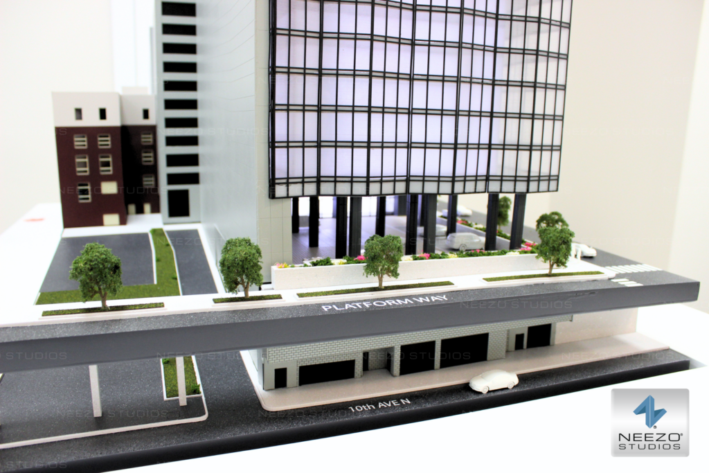 architectural scale model of nashville luxury condo by best scale model maker in the usa NEEZO Studios