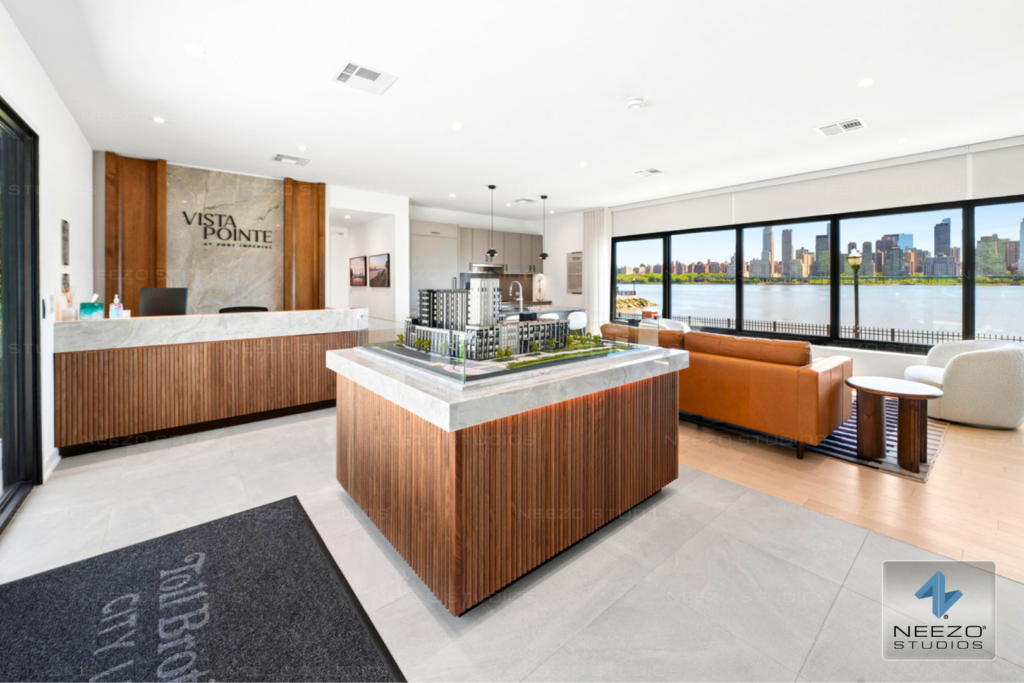 Luxury architectural scale model created by NEEZO Studios for Toll Brothers City Living’s Vista Pointe at Port Imperial in New York