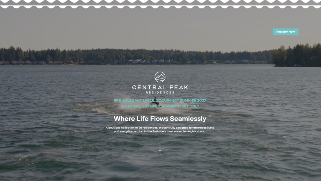 Central Peak Residences project website designed and developed by NEEZO Studios