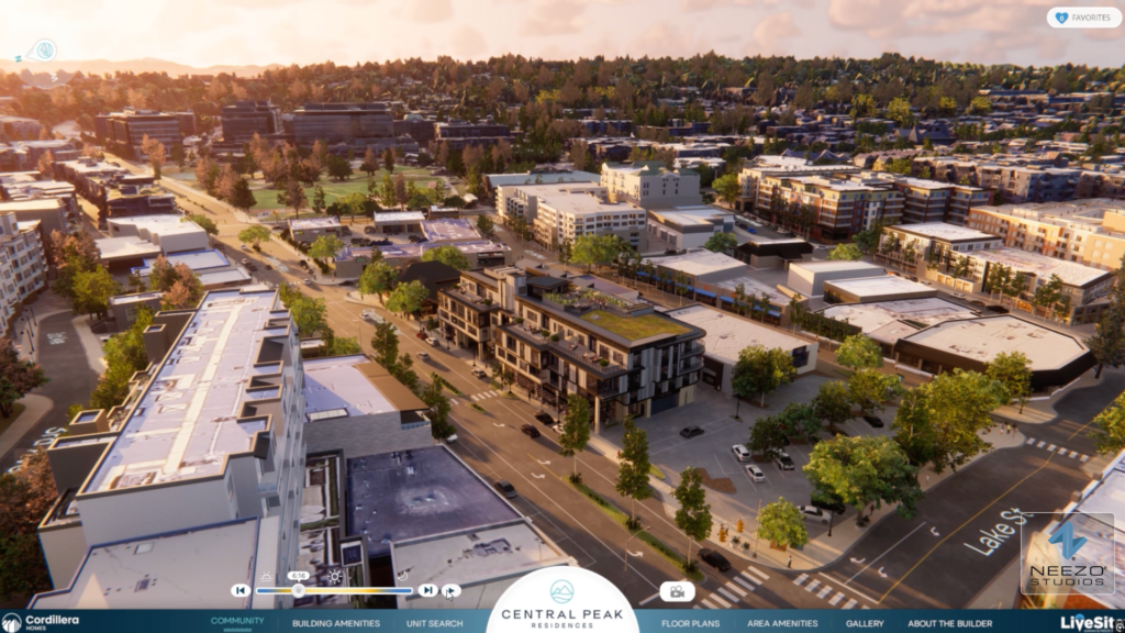LiveSite® Community real-time digital twin sales software for Central Peak Residences in Seattle