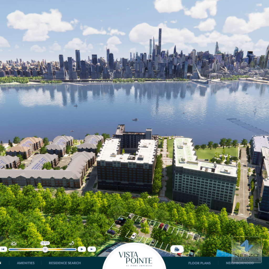 3D digital twin real-time sales gallery software LiveSite® powered by NEEZO Studios for luxury real estate sales