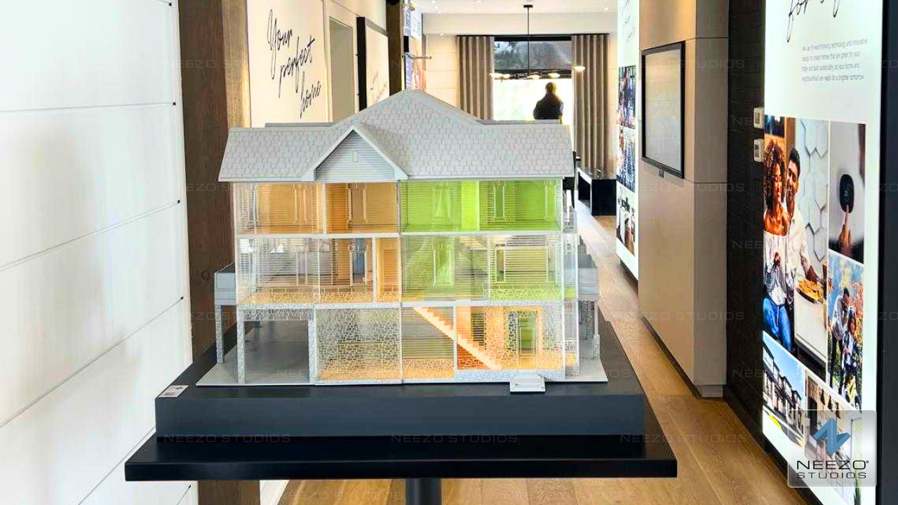 custom architectural stacked townhouse model created by NEEZO Studios for Mattamy Homes community