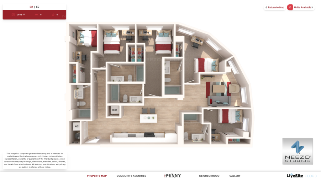 The Penny LiveSite® Cloud Interactive Floor Plans