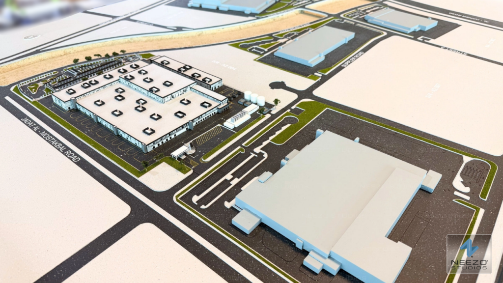 Electric vehicle manufacturing scale model for JVIS Saudi Arabia Vision 2030 by NEEZO Studios