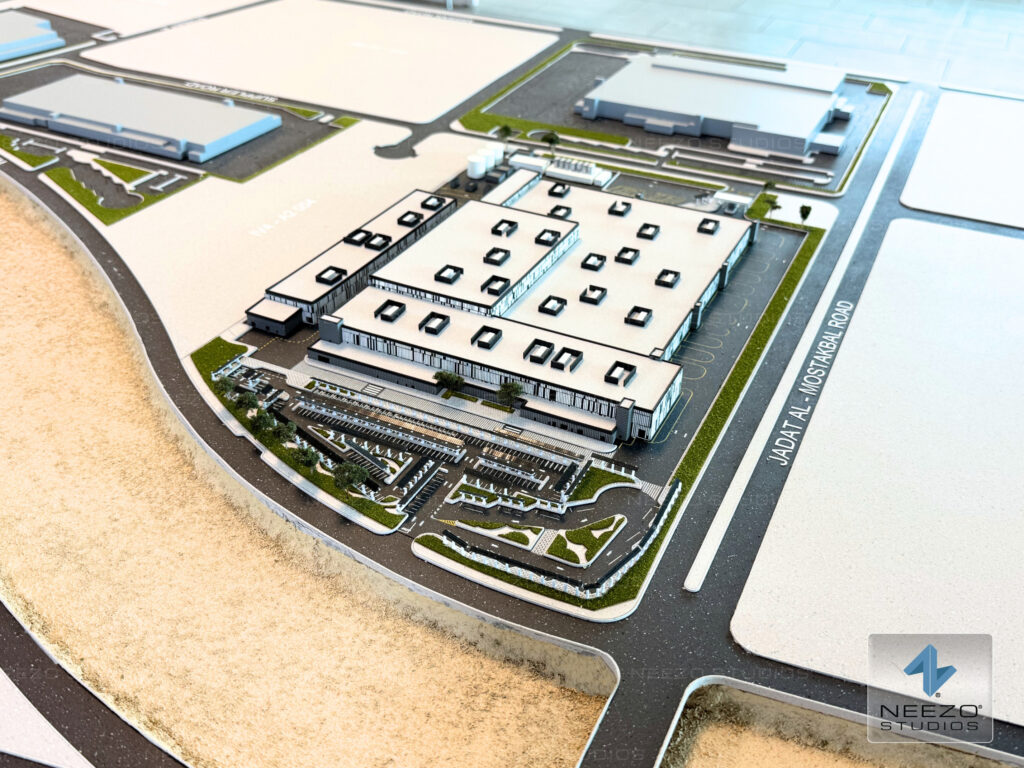 Electric vehicle manufacturing scale model for JVIS Saudi Arabia Vision 2030 by NEEZO Studios