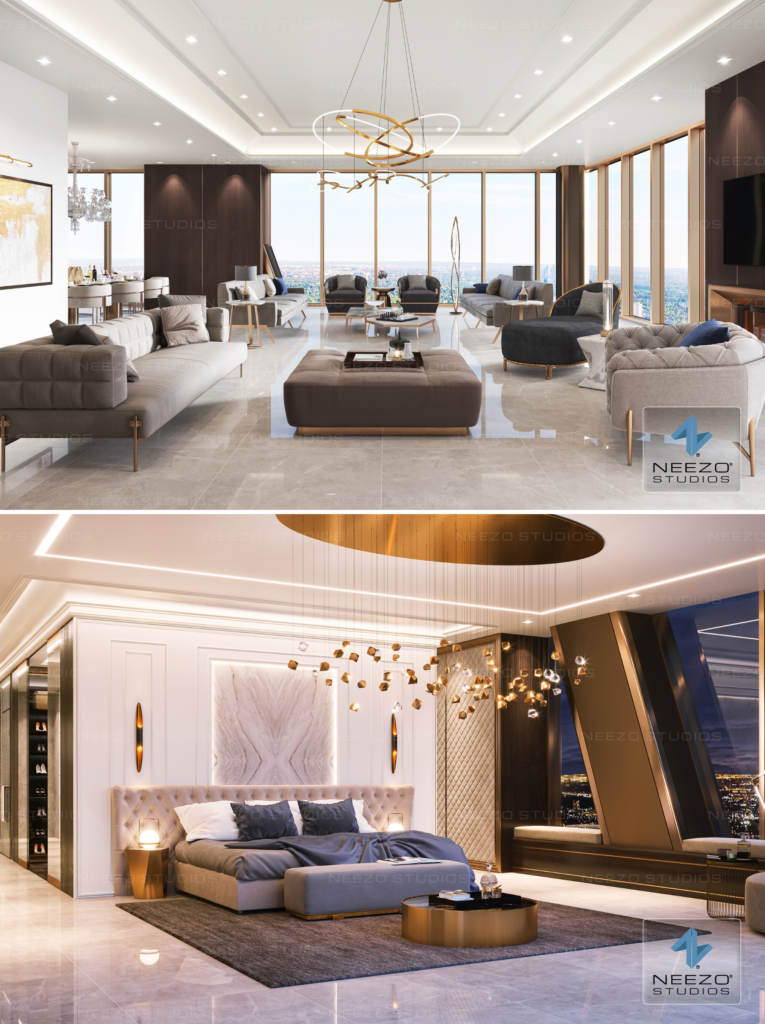 One Bloor West Penthouse Renderings by NEEZO Studios
