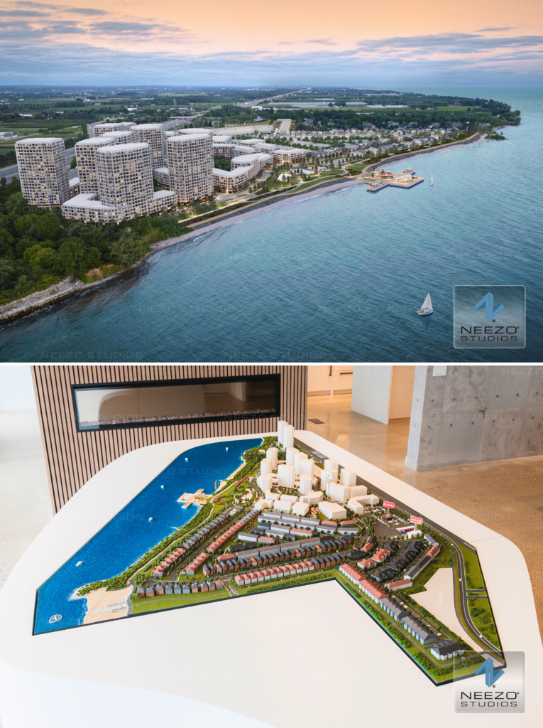 3D real estate sales software and architectural scale model by one-stop creative tech studio for real estate launches, NEEZO Studios