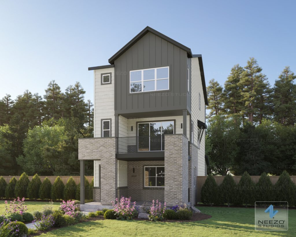 3D architectural visualization created by NEEZO Studios for Brookfield Residential at Uplands