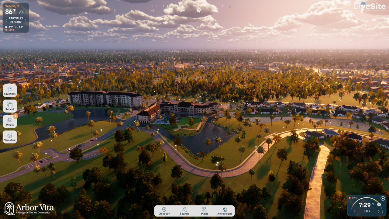 3D interactive real estate sales gallery software for pre-construction and rentals LiveSite® by NEEZO Studios