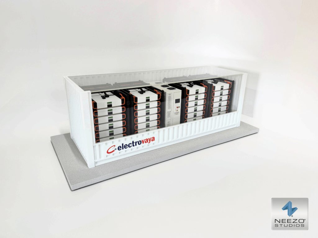 Custom manufacturing scale model created by NEEZO Studios for Electrovaya